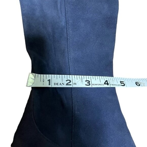 Stuart Weitzman Navy Suede Tall Boots Size 7.5M - Picture 7 of 11